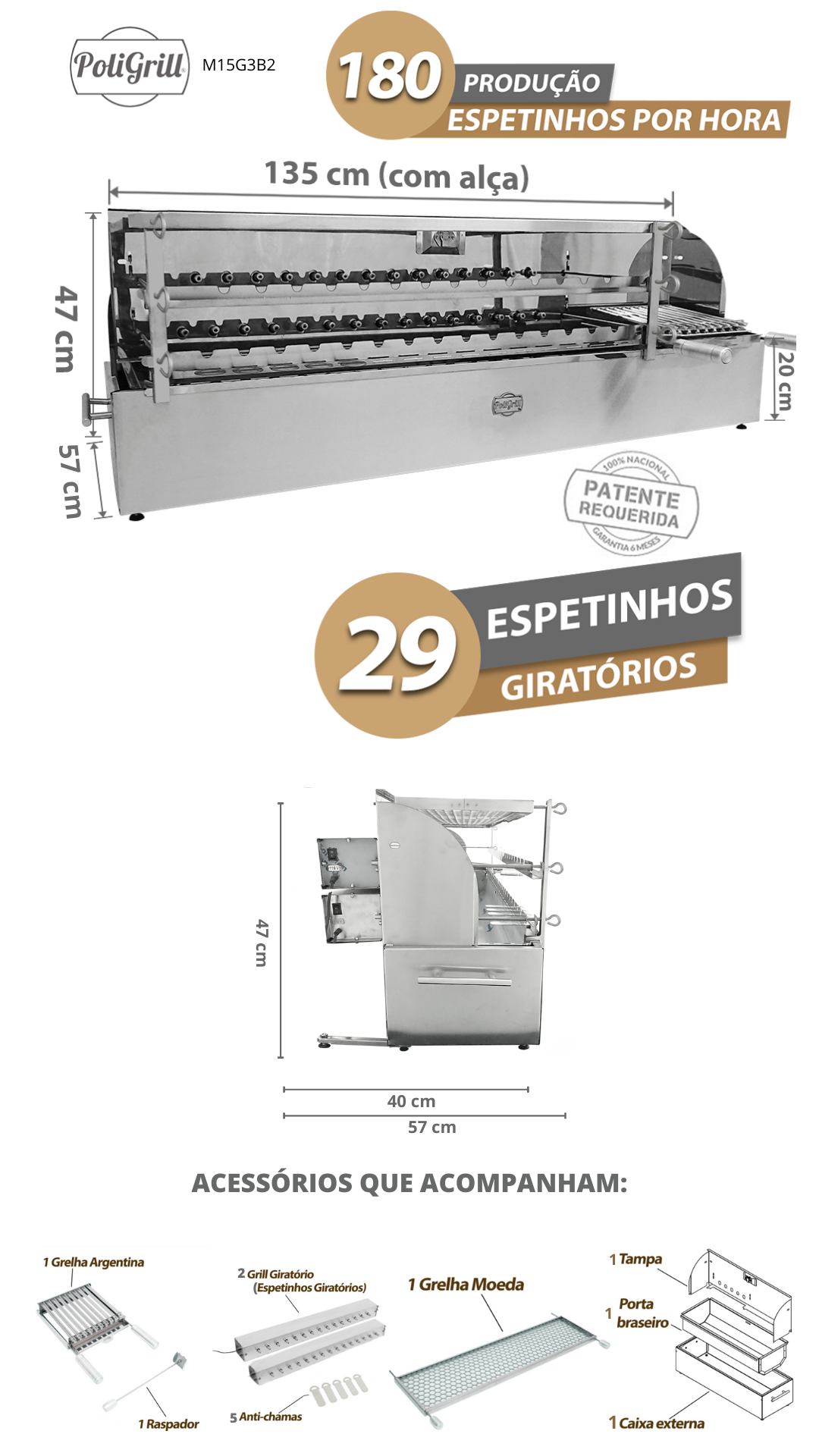 11-Balcão- 2 Grill -29 Espetinhos M15G3B2