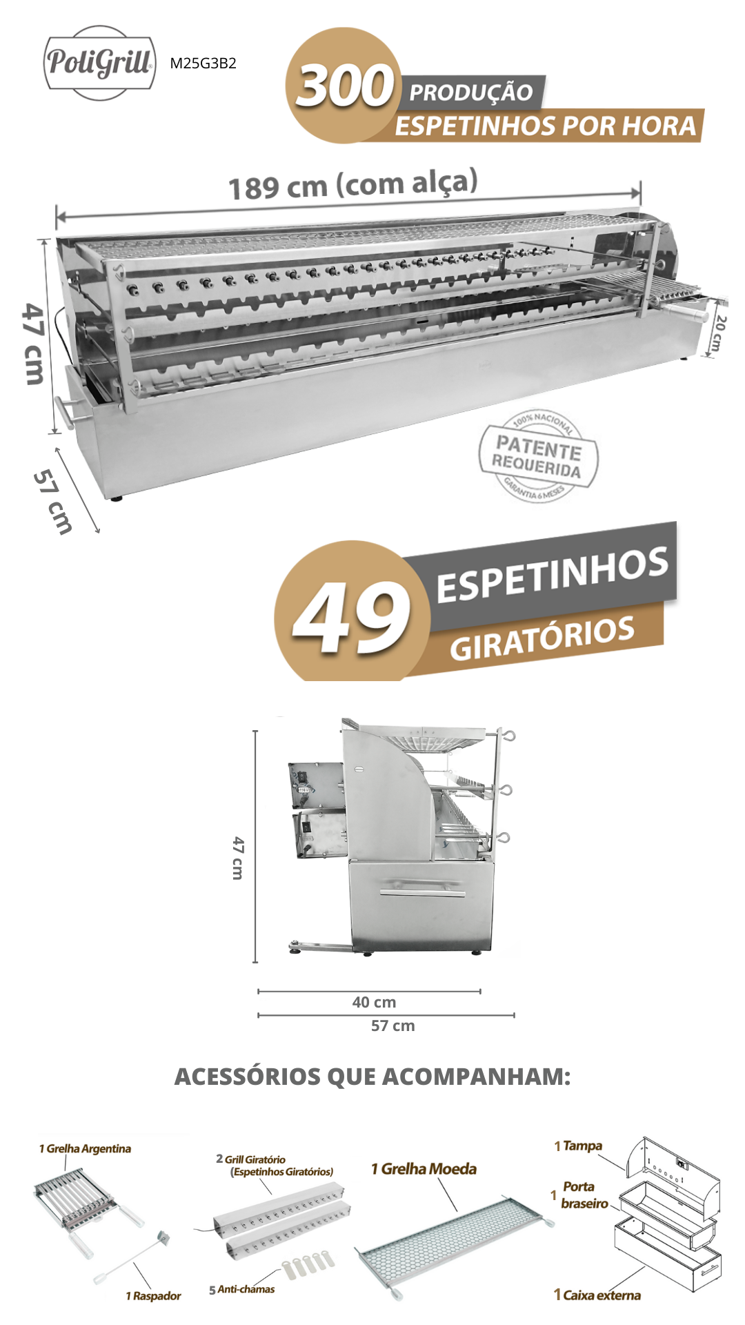 15-Balcão- 2 Grill -49 Espetinhos M25G3B2